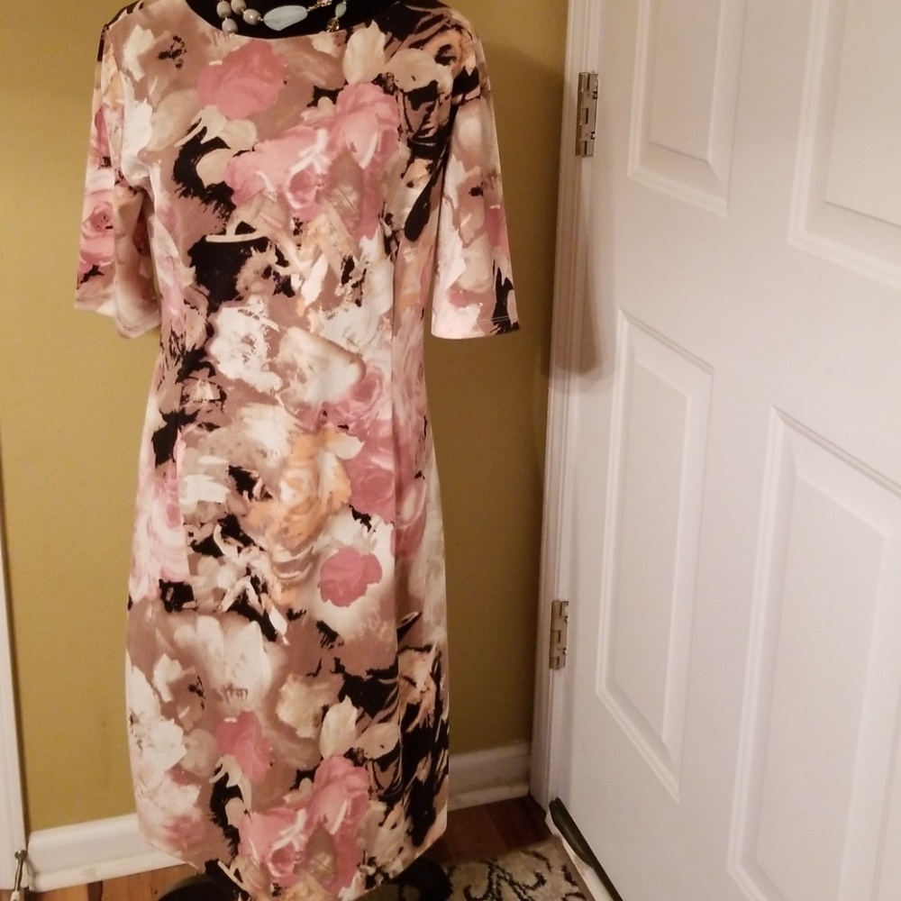 Pink/mauve tan dress